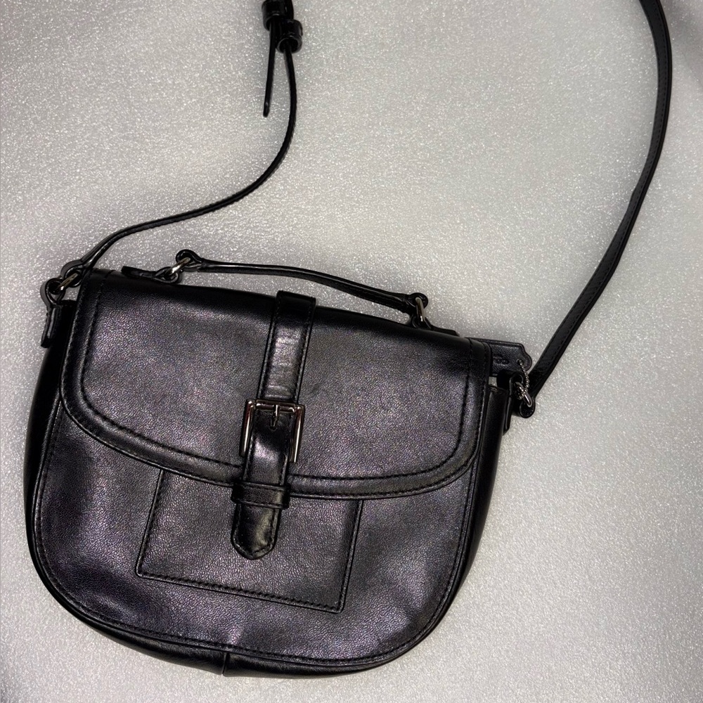 Coach black leather small leather bag crossbody, CHARLIE LEATHER ANDERSON EUC